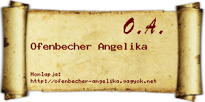 Ofenbecher Angelika névjegykártya